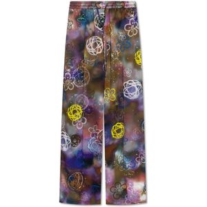 Kenzo, Dames, Broeken, Veelkleurig, Maat: 2XS Zijde,