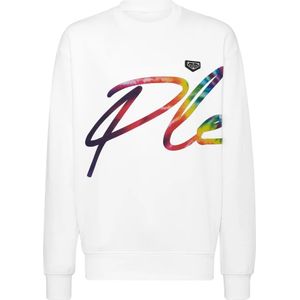 Philipp Plein, unisex, Sweatshirts & Hoodies, Wit, Maat: XL Katoen,