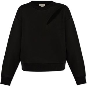 Alexander McQueen, Dames, Sweatshirts & Hoodies, Zwart, Maat: XS Katoen,