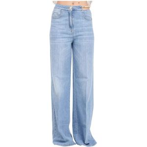 Simona Corsellini, Dames, Jeans, Blauw, Maat: 2XS Katoen,