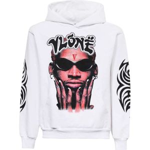 Vlone, Heren, Sweatshirts & Hoodies, Wit, Maat: M Katoen,