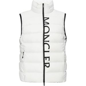 Moncler, Dames, Jassen, Wit, Maat: L Polyamide,