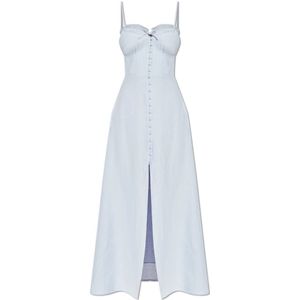 Loveshackfancy, Dames, Jurken, Blauw, Maat: 2XS Linnen,