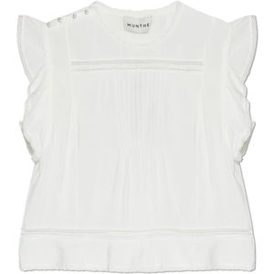 Munthe, Dames, Blouses & Shirts, Wit, Maat: M Taf,