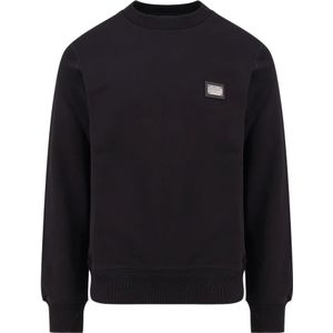 Dolce & Gabbana - Monochrome Katoenen Sweatshirt - Zwart - Heren