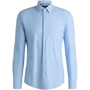 Hugo, Heren, Overhemden, Blauw, Maat: M Polyamide,