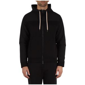 Boss, Heren, Sweatshirts & Hoodies, Zwart, Maat: XS Katoen,