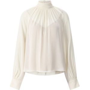 Vince, Dames, Blouses & Shirts, Beige, Maat: L Satijn,