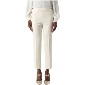 Twinset, Dames, Broeken, Wit, Maat: XS Leer,