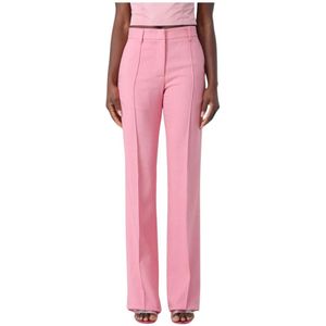 Msgm, Dames, Broeken, Roze, Maat: XS Leer,
