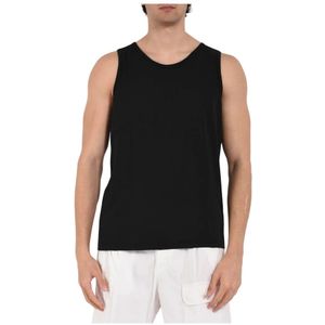 Paolo Pecora, Heren, Tops, Zwart, Maat: M Jersey,