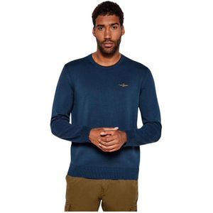 Aeronautica Militare, Heren, Truien, Blauw, Maat: S Katoen,