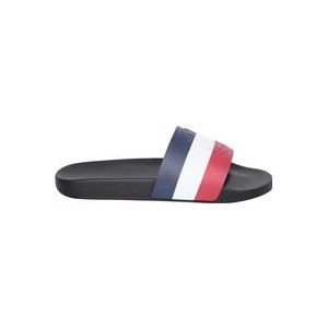 Moncler Zwarte Sandalen voor Heren - Must-have voor de Zomer , Black , Heren , Maat: 41 EU