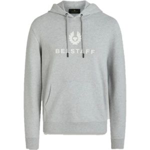 Belstaff, Heren, Sweatshirts & Hoodies, Grijs, Maat: 2XL Katoen,