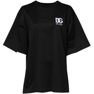 Dolce & Gabbana, Heren, Tops, Zwart, Maat: S Katoen,