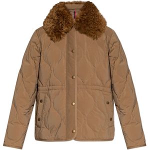 Moncler, Dames, Jassen, Bruin, Maat: XS Fleece,