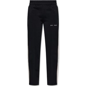 Palm Angels, Heren, Broeken, Zwart, Maat: L Poliester,