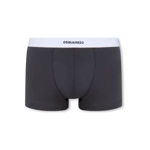 Dsquared2 Boxershorts met logo , Gray , Heren , Maat: XL