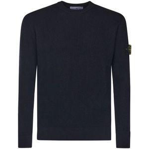Stone Island, Heren, Truien, Blauw, Maat: M Wol,