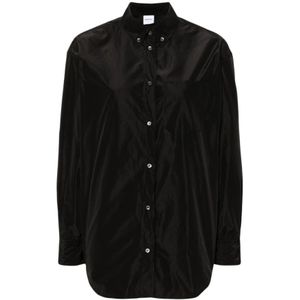 Aspesi, Dames, Blouses & Shirts, Zwart, Maat: 4XS