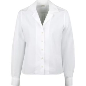 Stenströms, Dames, Blouses & Shirts, Wit, Maat: M Katoen,