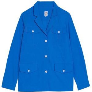 Ines de la Fressange Paris, Dames, Jassen, Blauw, Maat: XS Katoen,