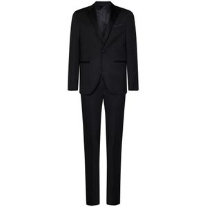 Franzese Collection, Heren, Pakken, Zwart, Maat: M