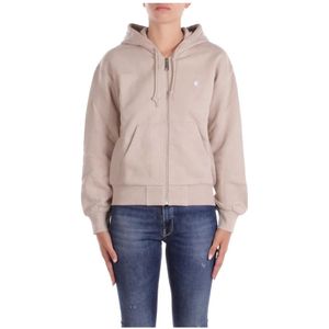 Carhartt Wip, Dames, Sweatshirts & Hoodies, Beige, Maat: S Katoen,