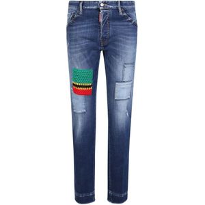 Dsquared2, Heren, Jeans, Blauw, Maat: S Katoen,