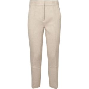 Tory Burch, Dames, Broeken, Wit, Maat: S Viscose,