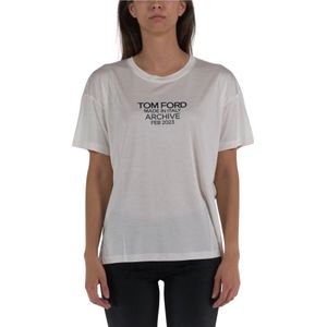 Tom Ford, Dames, Tops, Wit, Maat: M Jersey,