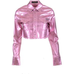 Dolce & Gabbana, Dames, Blouses & Shirts, Roze, Maat: 3XS