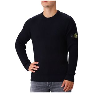 Stone Island, Heren, Truien, Blauw, Maat: 2XL Wol,