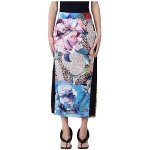 Just Cavalli, Dames, Rokken, Veelkleurig, Maat: L Poliester,