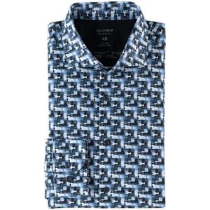 Olymp, Heren, Overhemden, Blauw, Maat: 3XL Katoen,