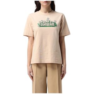 Burberry, Dames, Tops, Beige, Maat: XS Katoen,