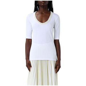 Fabiana Filippi, Dames, Tops, Wit, Maat: 2XS Katoen,