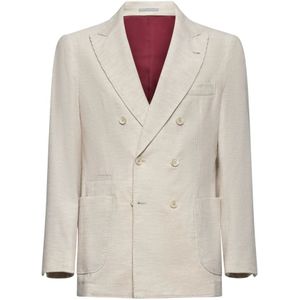 Brunello Cucinelli, Heren, Jassen, Beige, Maat: M Corduroy,
