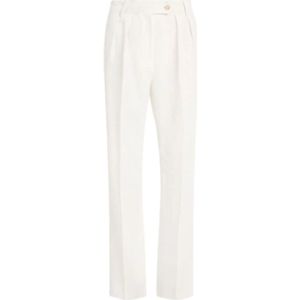 Tommy Hilfiger, Dames, Broeken, Beige, Maat: M Linnen,