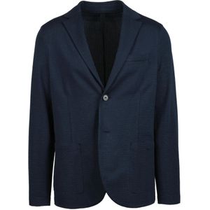 Harris Wharf London, Heren, Jassen, Blauw, Maat: L Katoen,