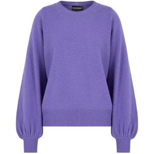 Emporio Armani, Dames, Truien, Paars, Maat: L Wol,