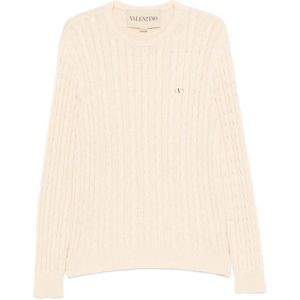 Valentino - Witte Trui - Heren - Katoen - Klassieke Pasvorm