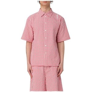 Marni, Heren, Overhemden, Rood, Maat: M Katoen,