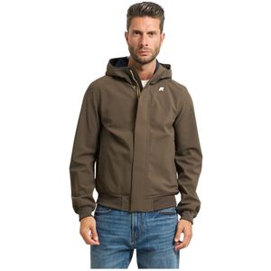 K-Way, Heren, Jassen, Zwart, Maat: M Leer,