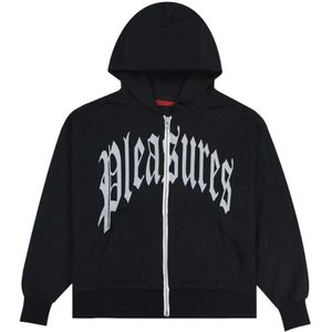Pleasures, Heren, Sweatshirts & Hoodies, Zwart, Maat: M Poliester,