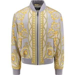 Versace - Barok Print Bomber Jacket - Geel - Heren Jassen