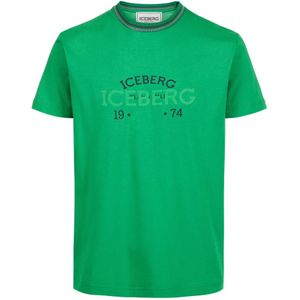 Iceberg, Heren, Tops, Groen, Maat: L Katoen,