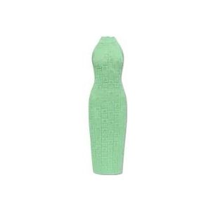 Balmain Jurk met ontblote rug , Green , Dames , Maat: XS