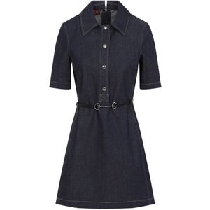 Gucci, Dames, Jurken, Blauw, Maat: 2XS Denim,