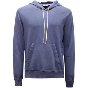 Paolo Pecora, Heren, Sweatshirts & Hoodies, Blauw, Maat: M Katoen,